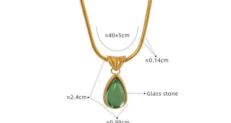 Water Drop Peridot Necklace