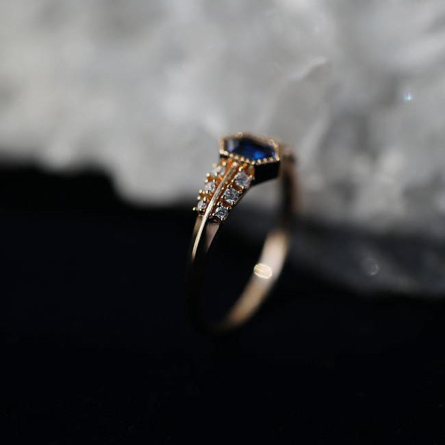 Vintage Blue Stone Adjustable Ring