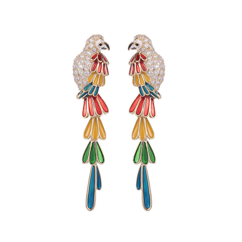 Colorful Parrot Earrings