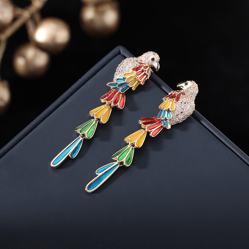Colorful Parrot Earrings
