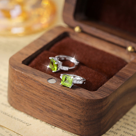 Greenie - Sterling Silver Gemstone Earrings