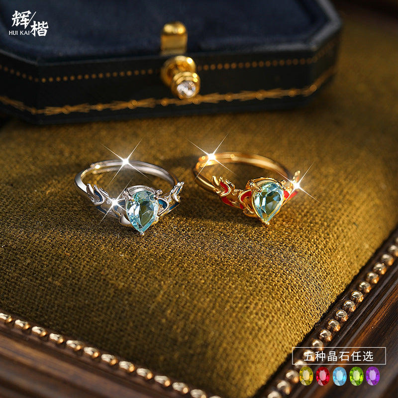 Seabreeze Sparkle - Natural Stone Ring Statement Jewelry for Women