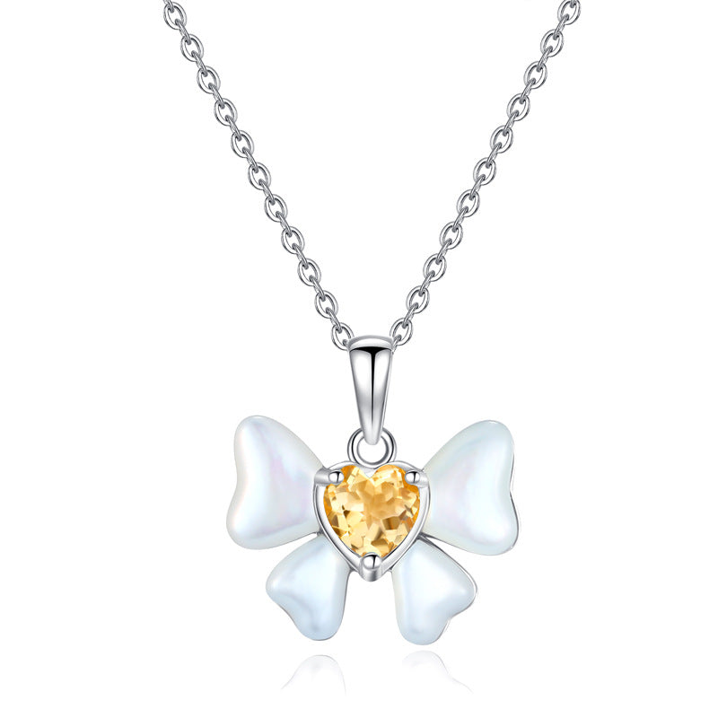 Ocean Butterfly - Sterling Silver Gems Topaz Necklace For Women