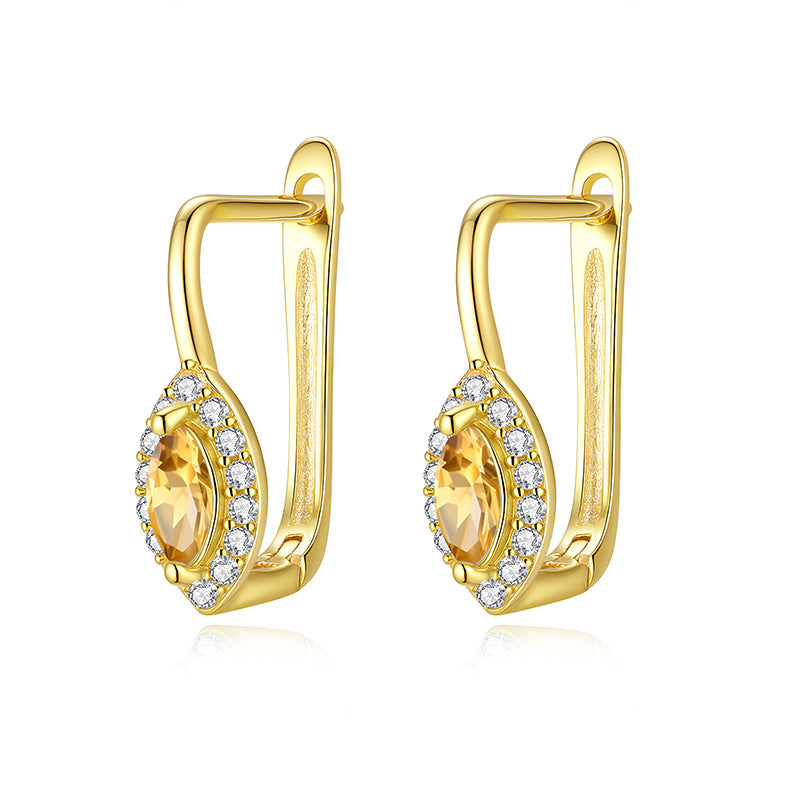 Lucky Gemstone Sterling Silver Earrings