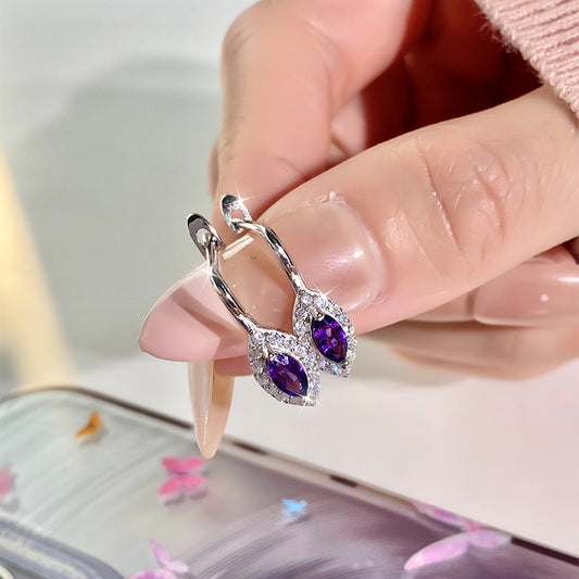 Lucky Gemstone Sterling Silver Earrings