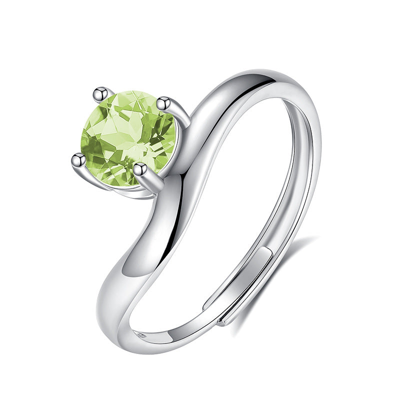 Silver Blue Reflection - Sterling Silver Gems Topaz Ring For Women