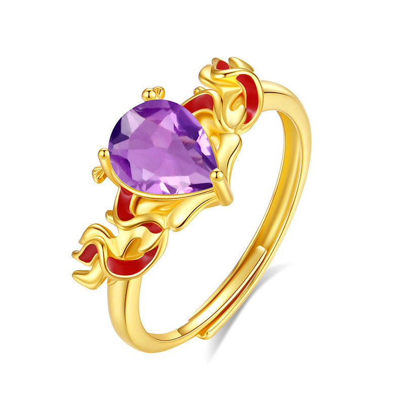 Seabreeze Sparkle - Natural Stone Ring Statement Jewelry for Women
