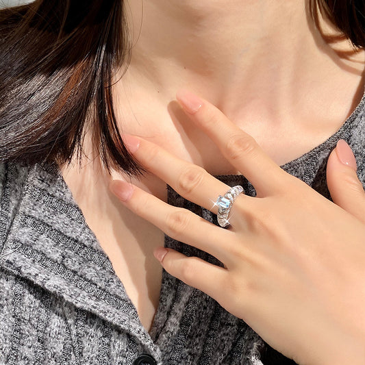 Topaz Tide - Natural Gemstone Ring with 4x6mm Topaz