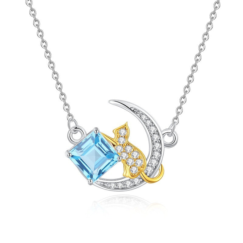Cat’s Galaxy - Natural Stone Necklace Jewelry for Women