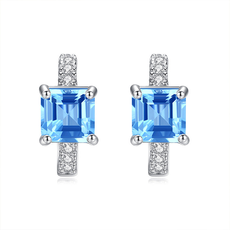 Greenie - Sterling Silver Gemstone Earrings