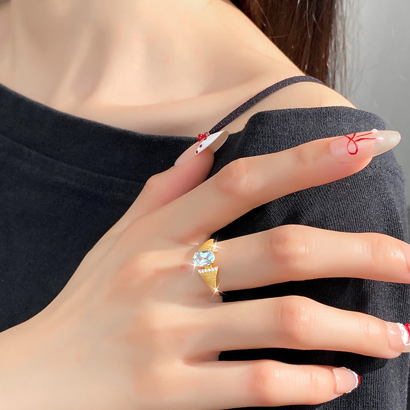 Aquatic Eye - Natural Stone Ring Jewelry for Women