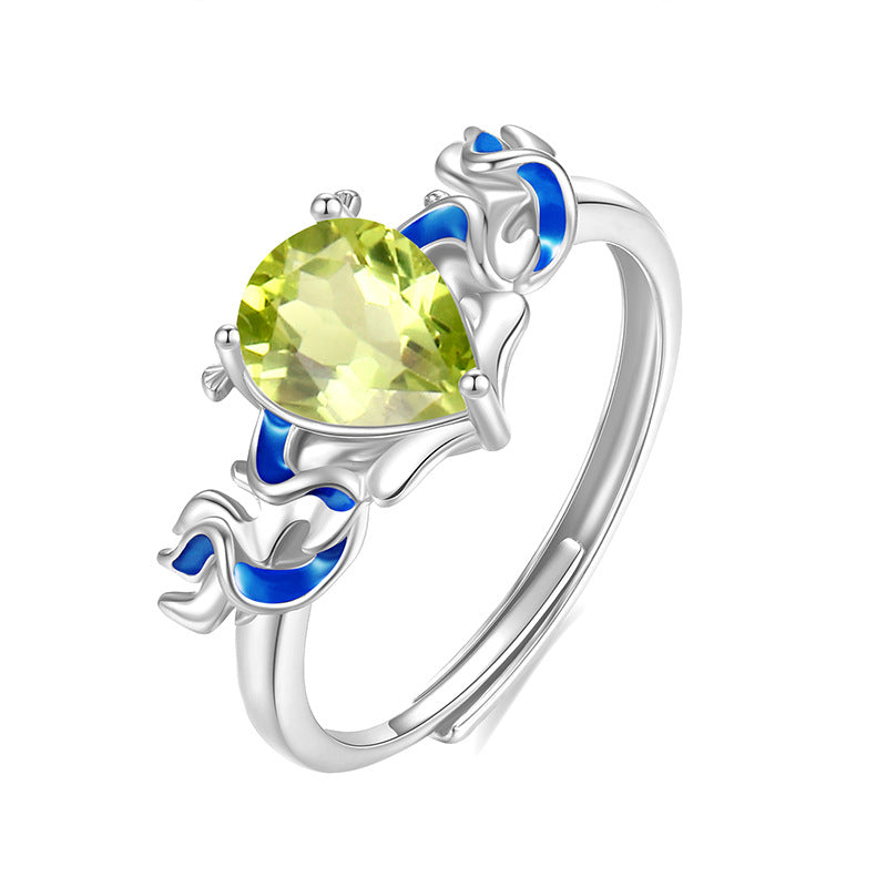 Seabreeze Sparkle - Natural Stone Ring Statement Jewelry for Women