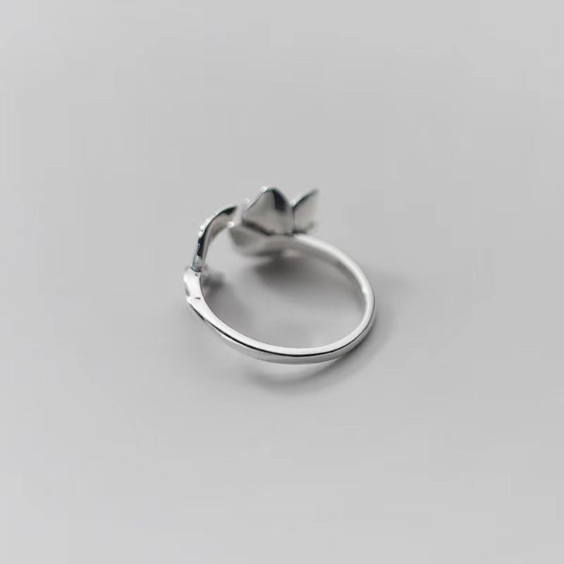 Rose Sterling Silver Ring