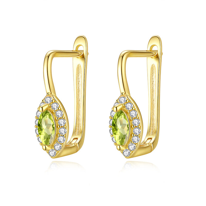 Lucky Gemstone Sterling Silver Earrings