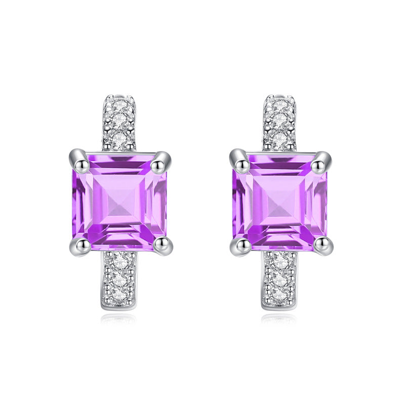 Greenie - Sterling Silver Gemstone Earrings