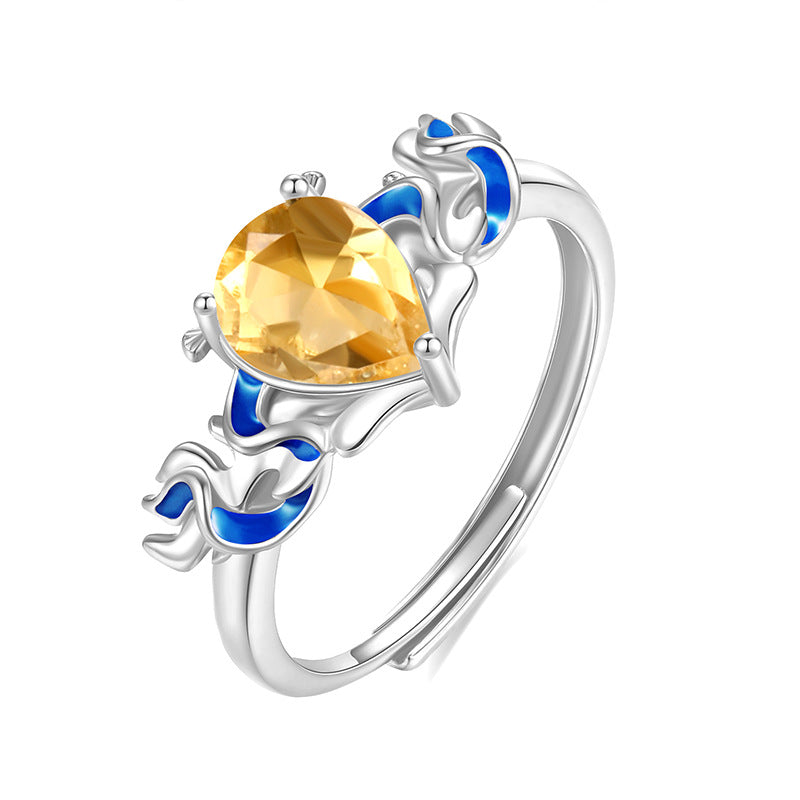 Seabreeze Sparkle - Natural Stone Ring Statement Jewelry for Women