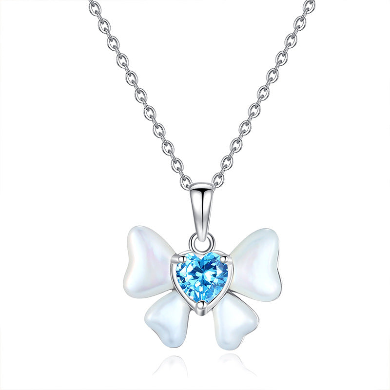 Ocean Butterfly - Sterling Silver Gems Topaz Necklace For Women