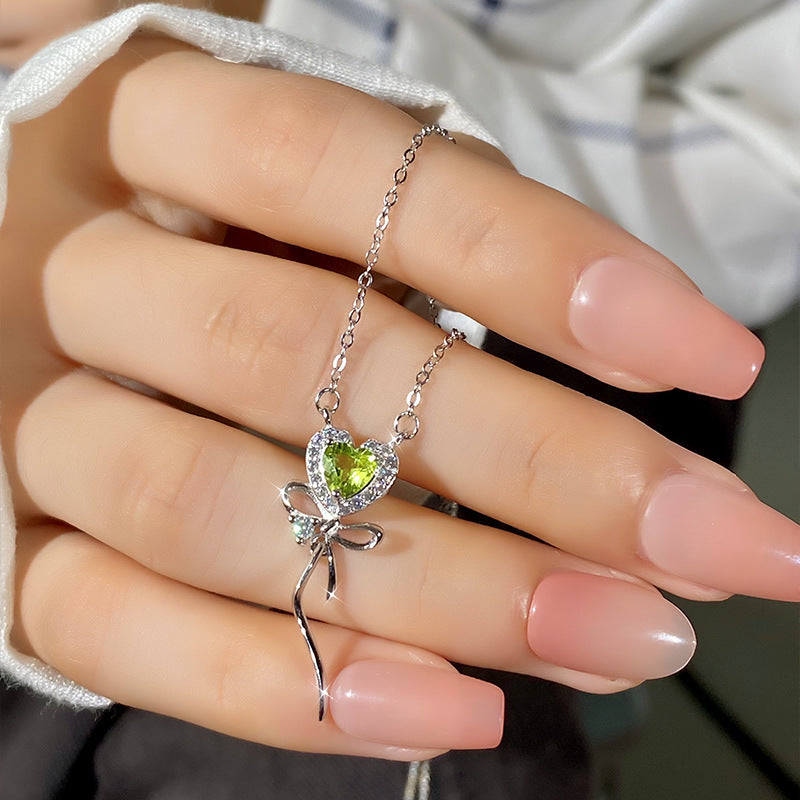 Tidal Heart - Sterling Silver Gems Topaz Design Necklace For Women