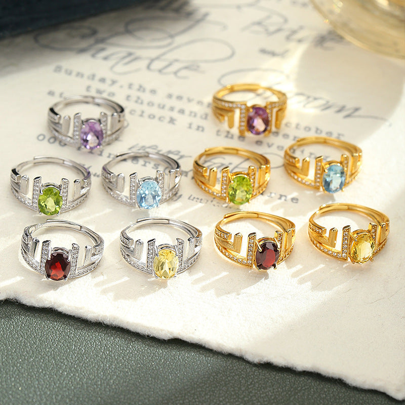 Ocean's Pages - Natural Stone Ring Jewelry for Women