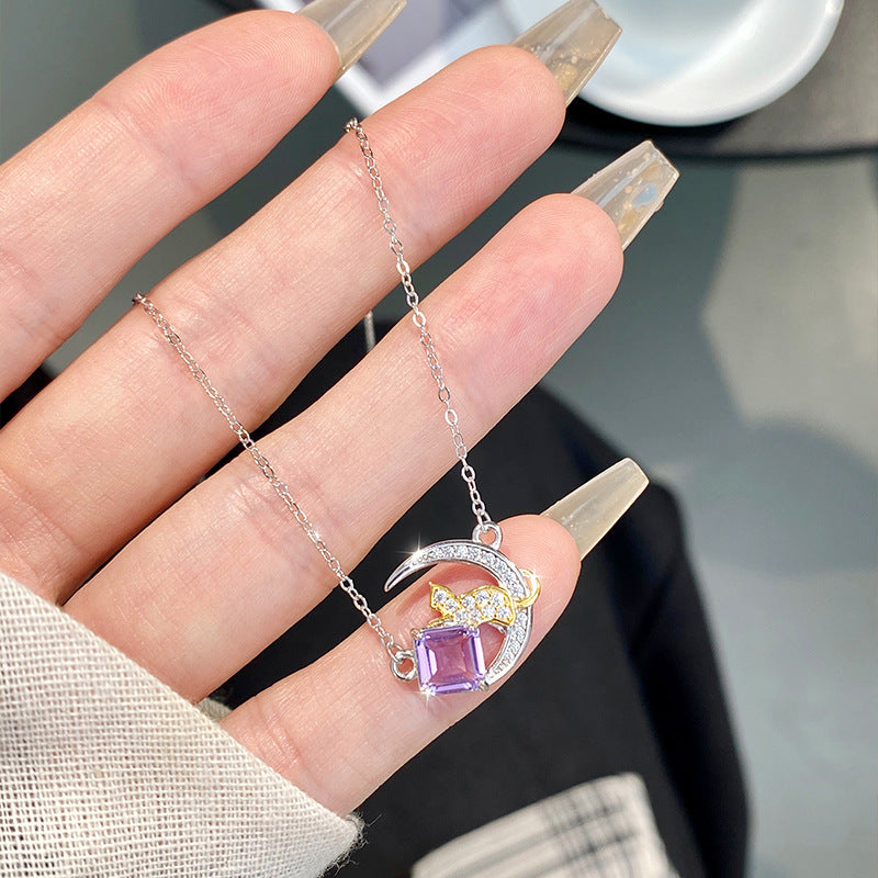 Cat’s Galaxy - Natural Stone Necklace Jewelry for Women