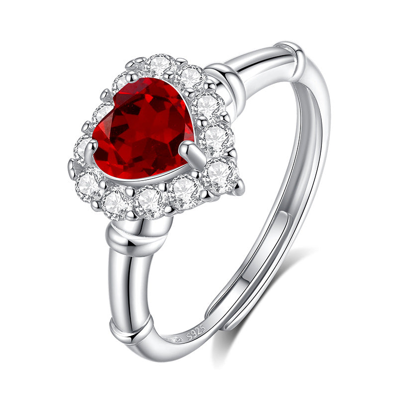 Love Topaz Sterling Silver Ring