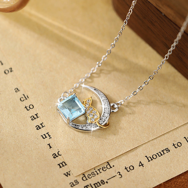 Cat’s Galaxy - Natural Stone Necklace Jewelry for Women