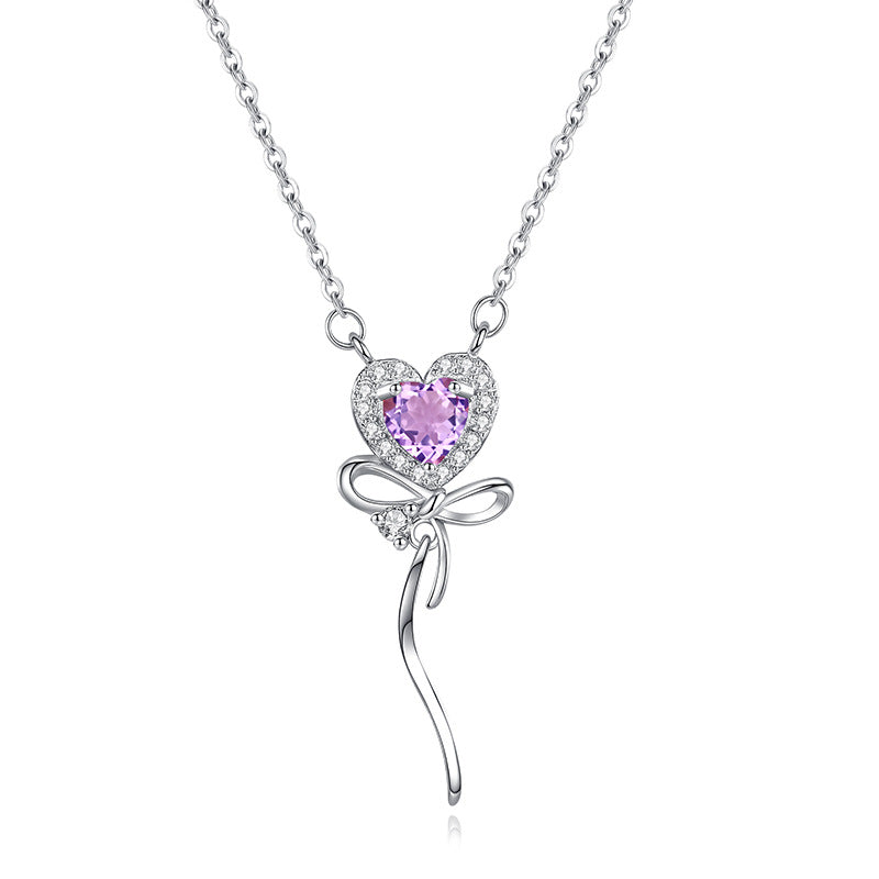 Tidal Heart - Sterling Silver Gems Topaz Design Necklace For Women