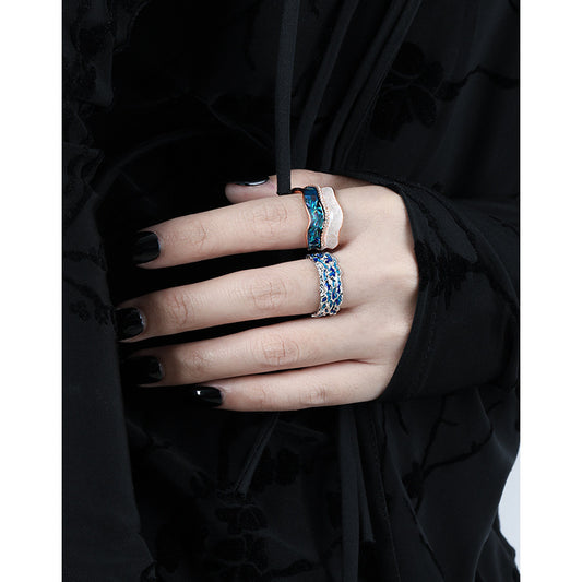 Wave Kissed - Rose Gold Mother of Pearl Ring