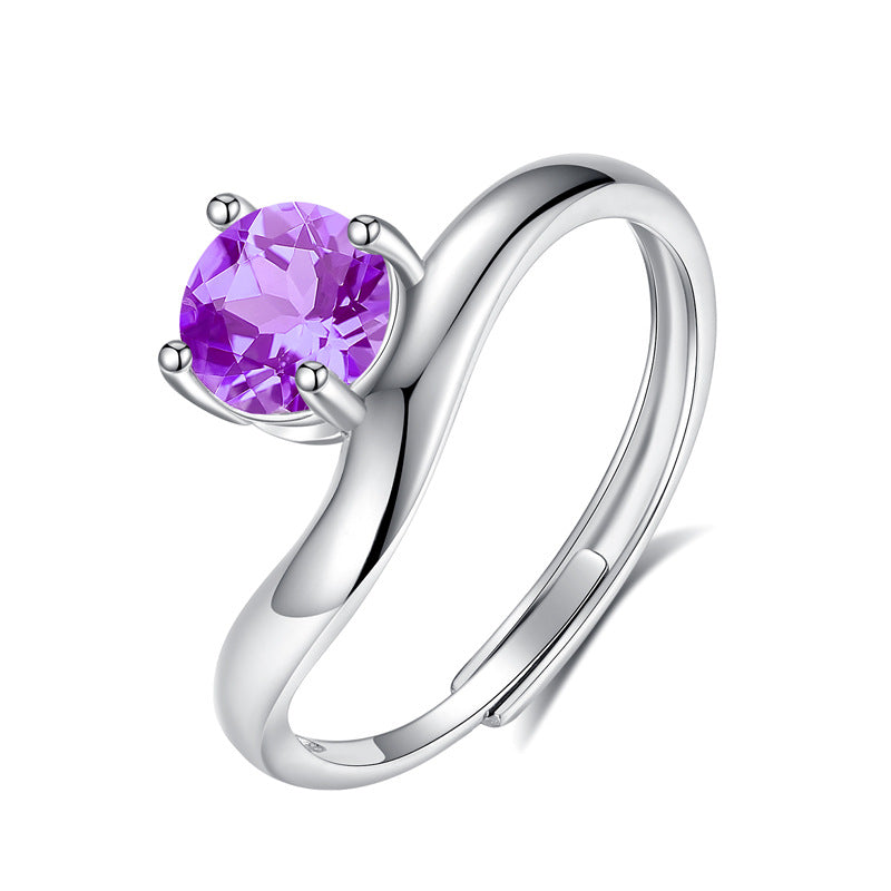 Silver Blue Reflection - Sterling Silver Gems Topaz Ring For Women