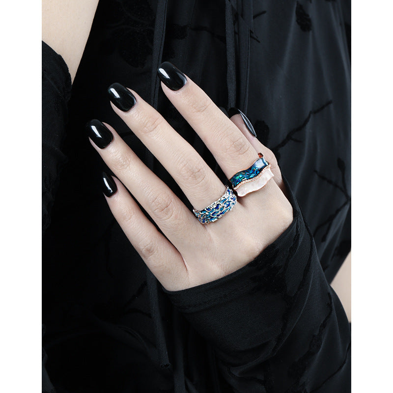 Wave Kissed - Rose Gold Mother of Pearl Ring