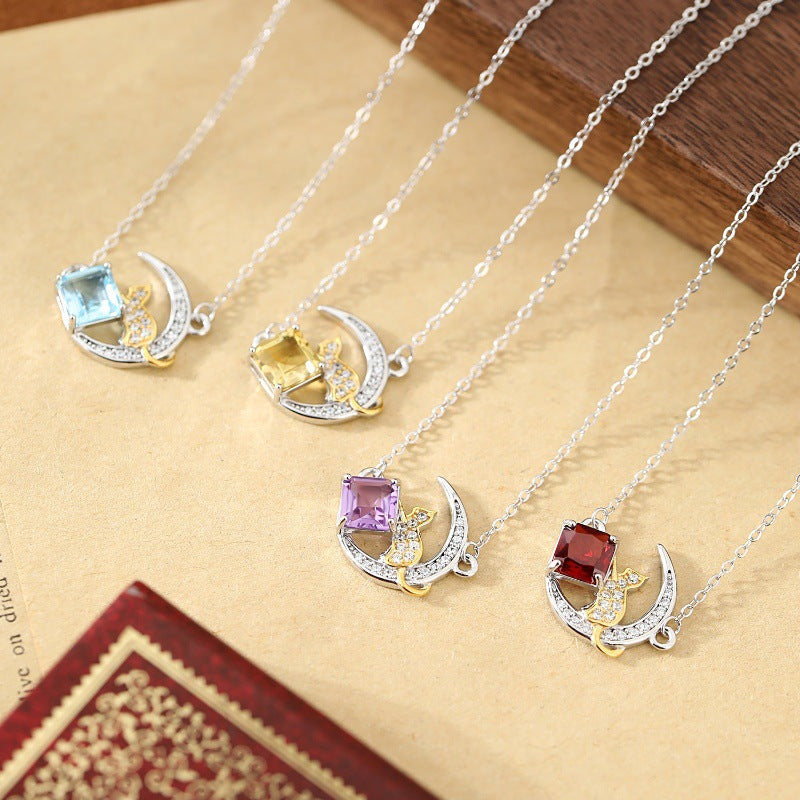 Cat’s Galaxy - Natural Stone Necklace Jewelry for Women