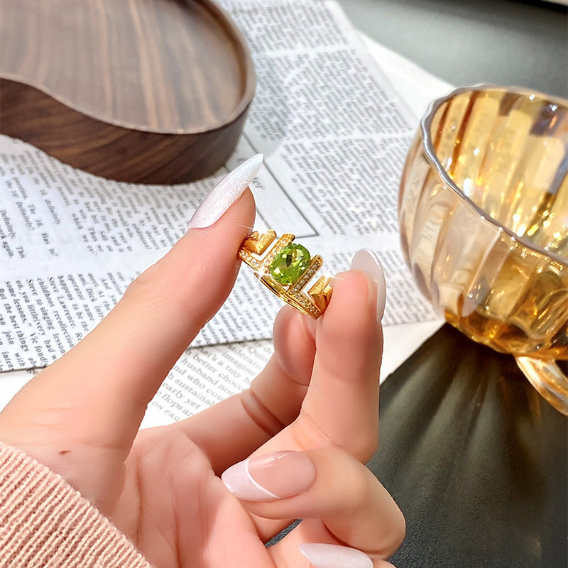 Ocean's Pages - Natural Stone Ring Jewelry for Women