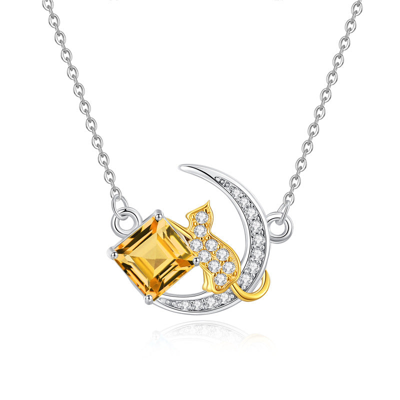Cat’s Galaxy - Natural Stone Necklace Jewelry for Women