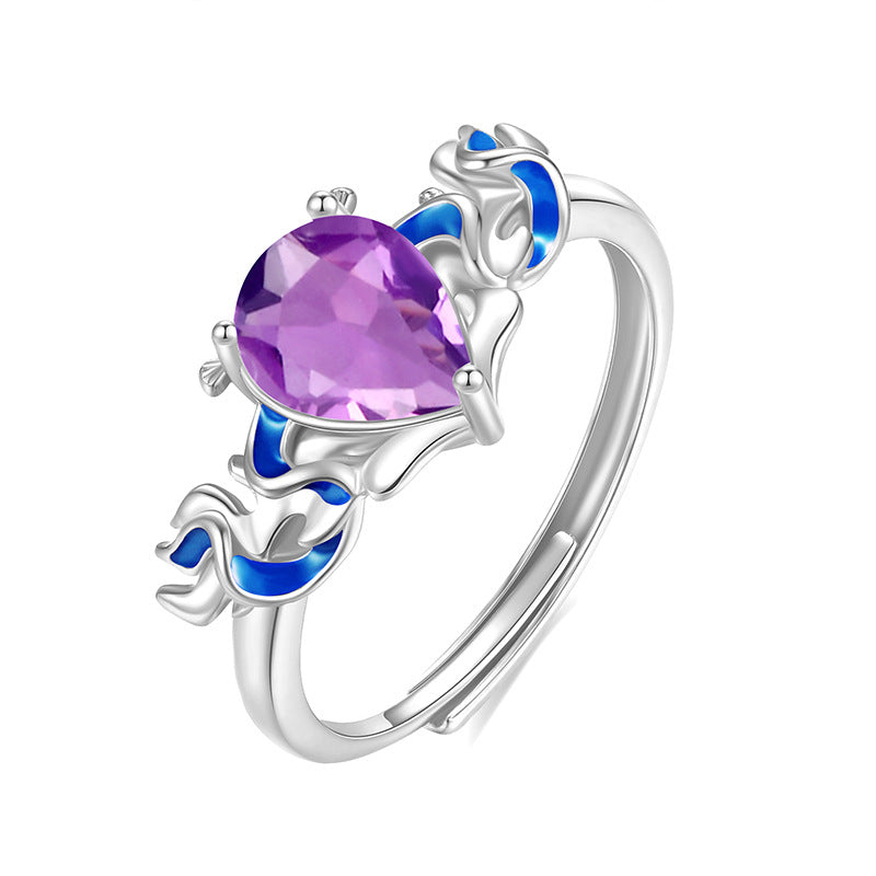 Seabreeze Sparkle - Natural Stone Ring Statement Jewelry for Women