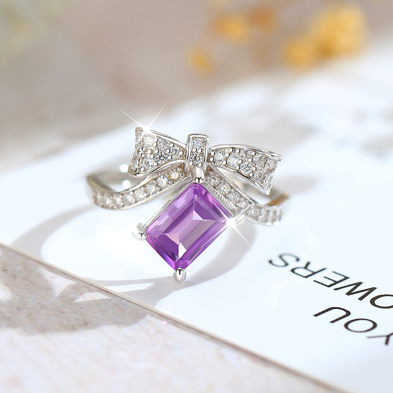 Adorable Lady - Sterling Silver Gemstone Adjustable Ring