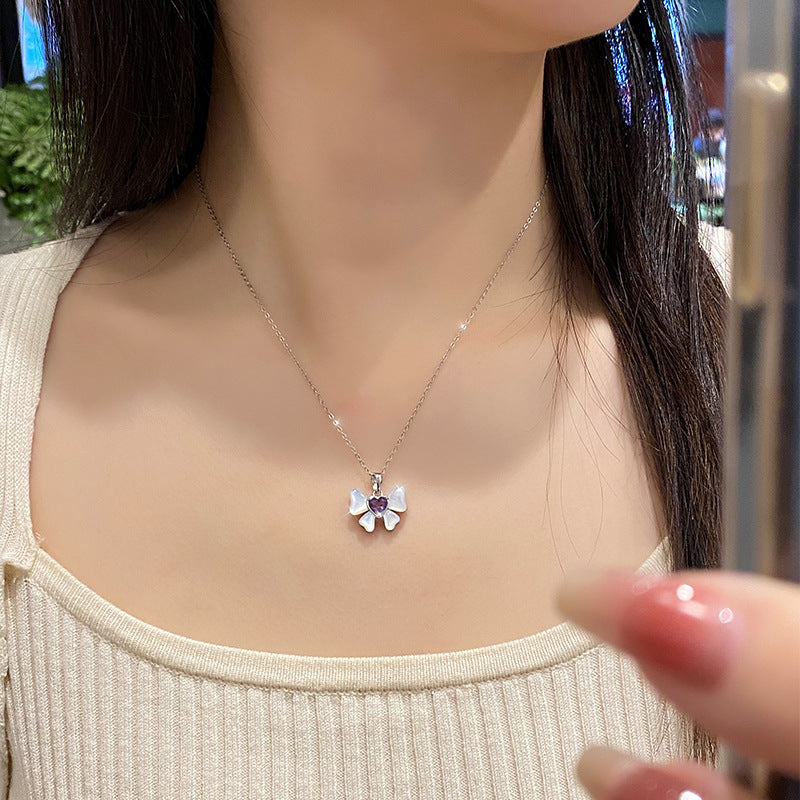 Ocean Butterfly - Sterling Silver Gems Topaz Necklace For Women