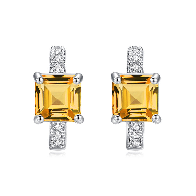 Greenie - Sterling Silver Gemstone Earrings