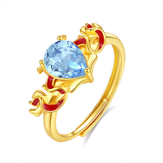 Seabreeze Sparkle - Natural Stone Ring Statement Jewelry for Women