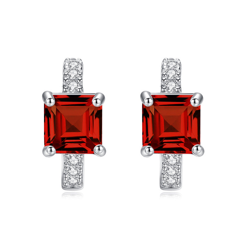 Greenie - Sterling Silver Gemstone Earrings