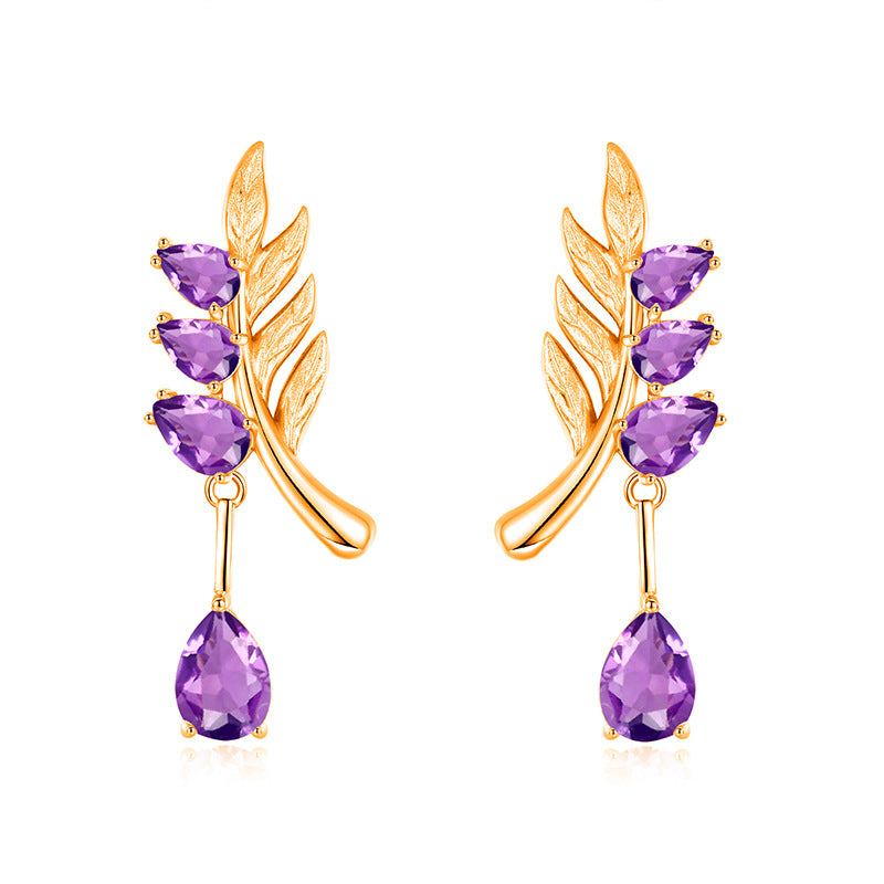 Family Leaf - Gemstone Pendant Jewelry Set
