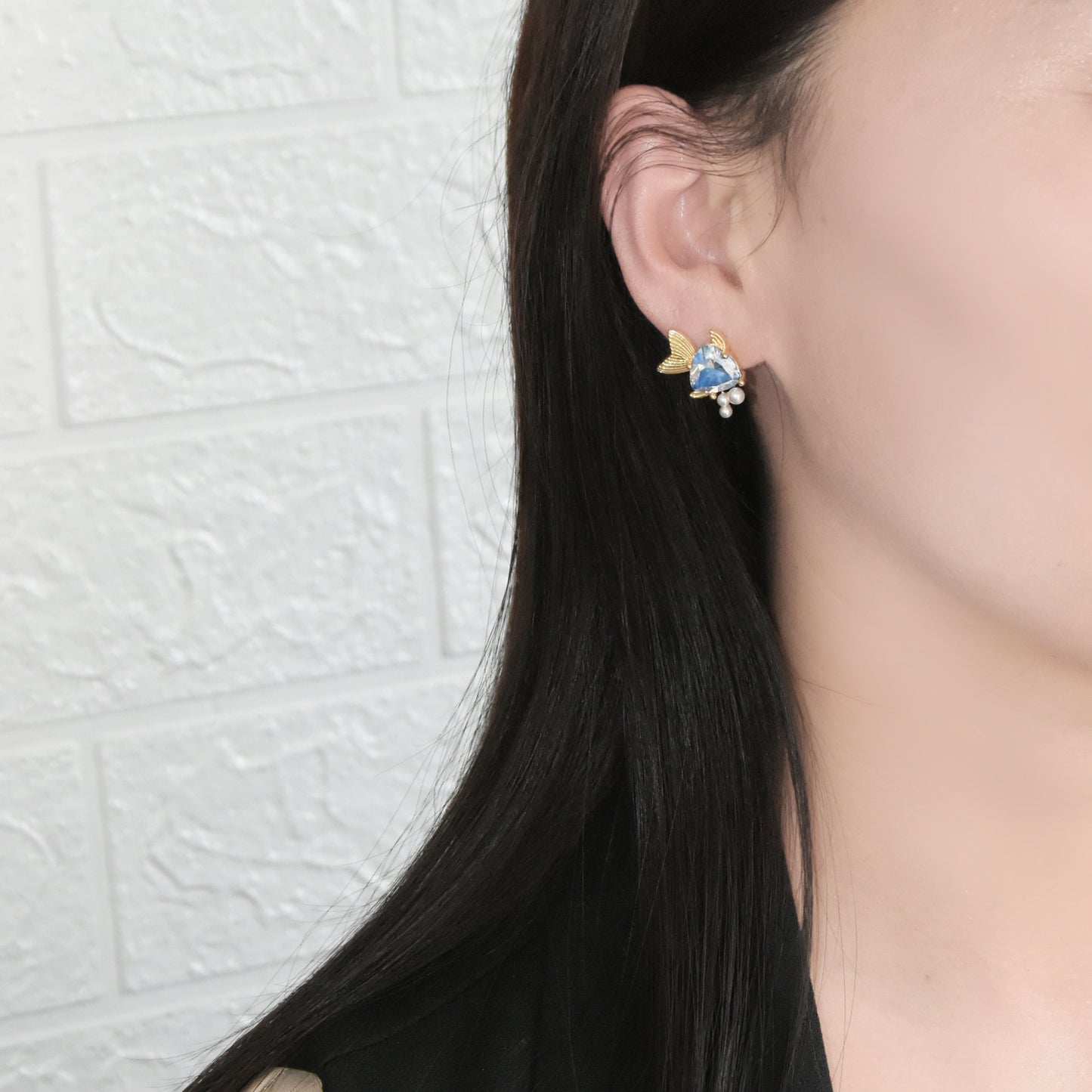 Blue Ocean Fish Earrings