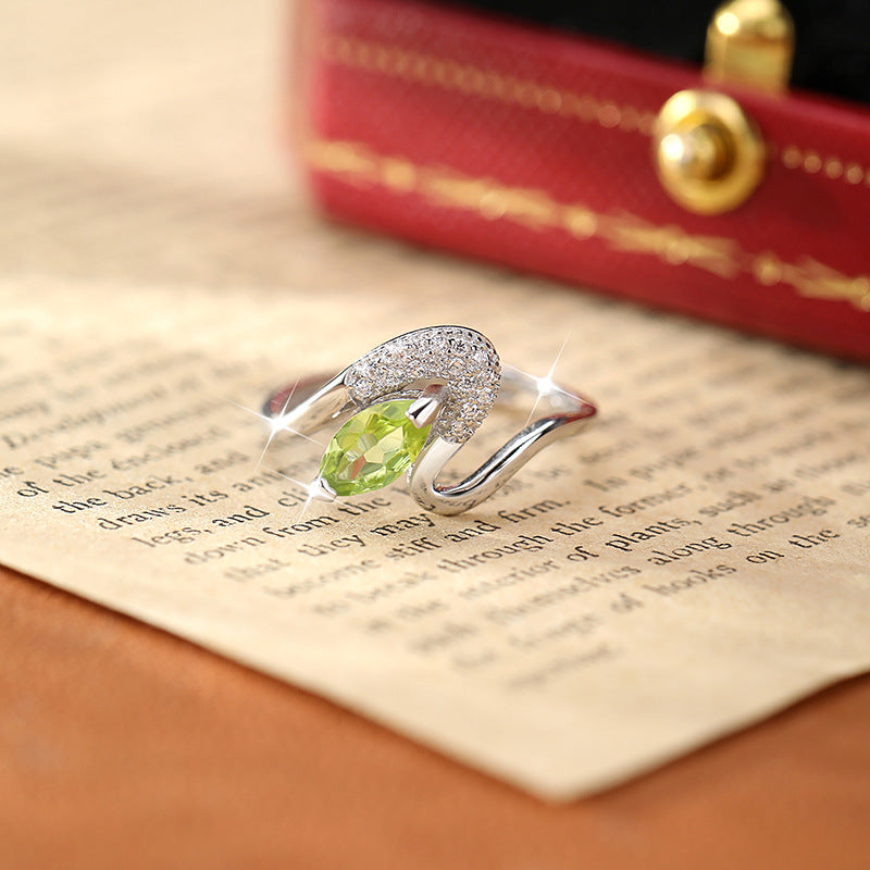 Sea Whirl - Adjustable Twisted Band Ring for Women