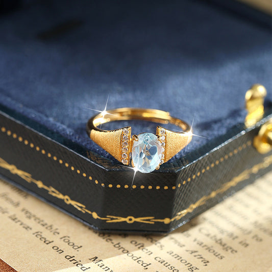 Aquatic Eye - Natural Stone Ring Jewelry for Women