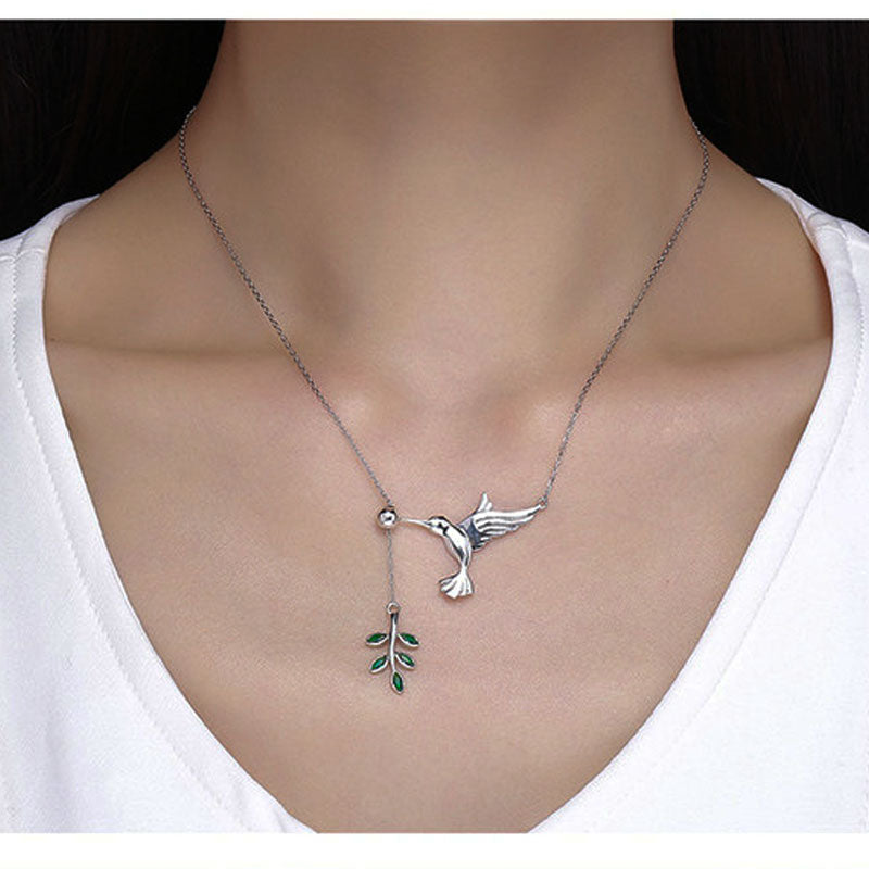 Hummingbird Branch Necklace