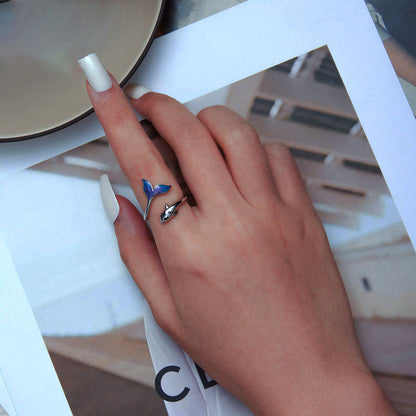 Sterling Silver 925 Dolphin Ring