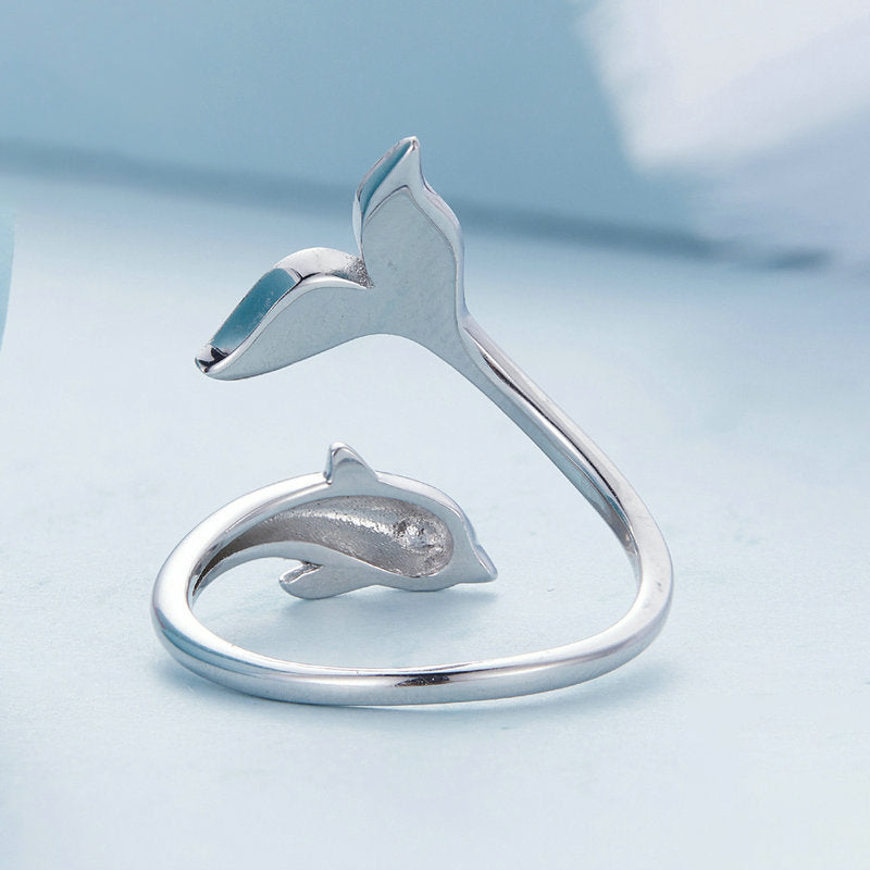 Sterling Silver 925 Dolphin Ring