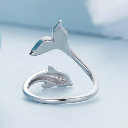 Sterling Silver 925 Dolphin Ring