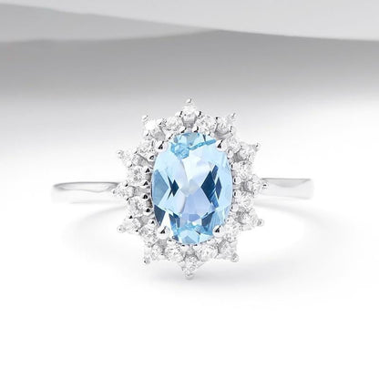 Oval Aquamarine Ring