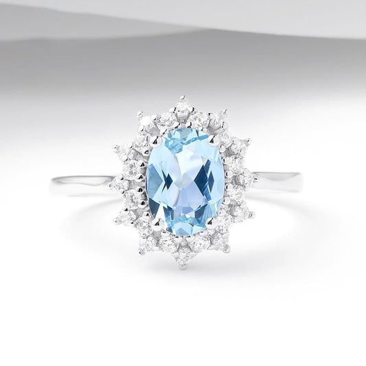 Oval Aquamarine Ring