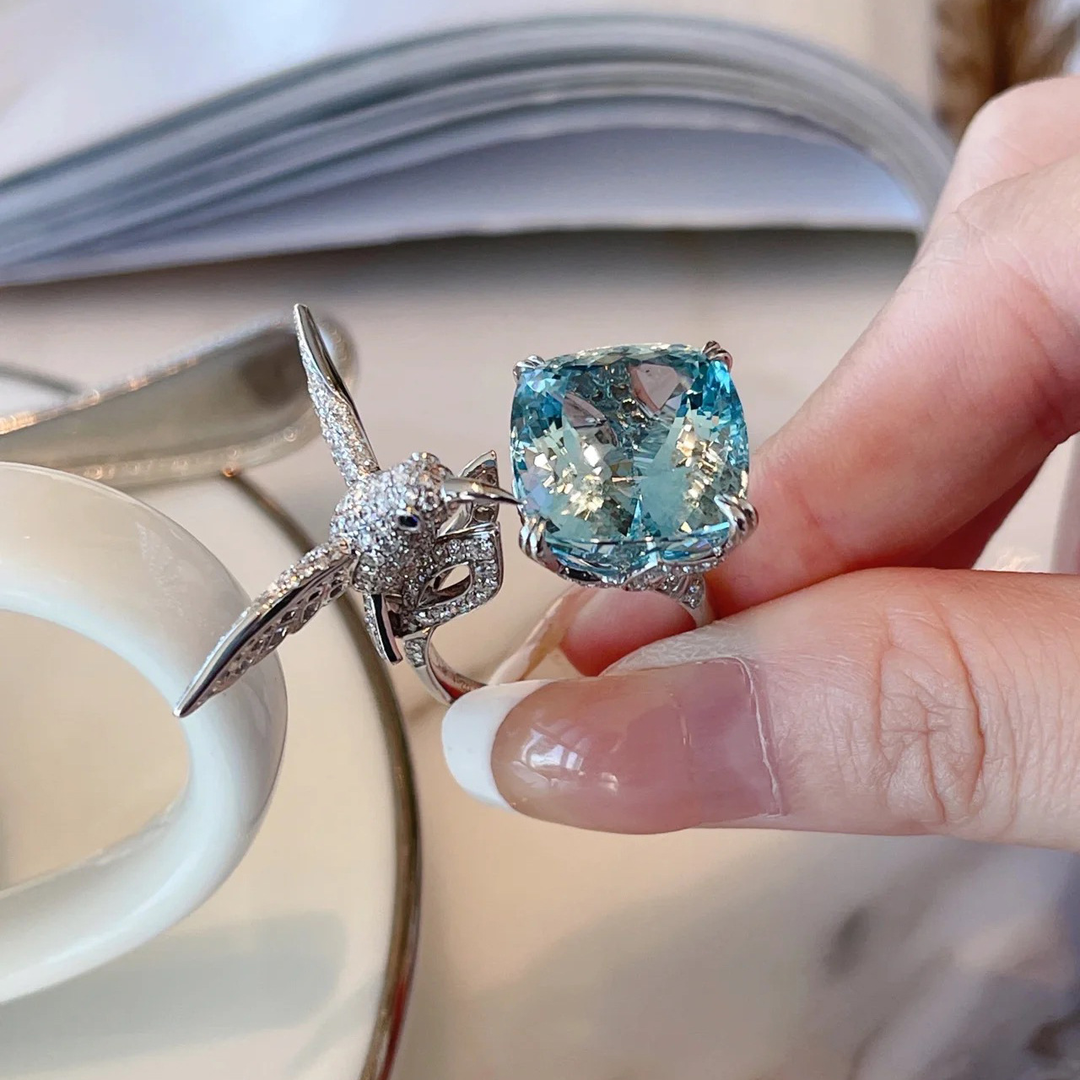 Hummingbird Blue Ring